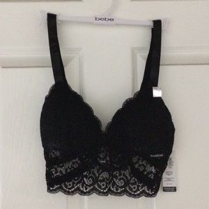Black lace bralette